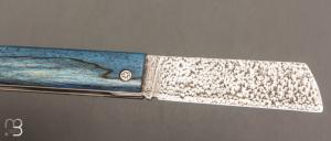  Couteau " Snard " Cristal Steel par Tom Fleury - Bouleau madré stabilisé
