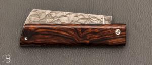 Couteau " Snard Cristal Steel " par Tom Fleury - bois de fer d'Arizona