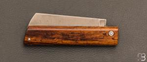   Couteau " Snard " par L'Olonnois - Loupe de bois de fer d'Arizona