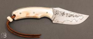 Couteau " Sparus  " fixe forgé par Guy Poggetti - Phacochère et C105