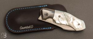  Couteau  " Spike " de collection par Olivier Ouertal - Nacre / Zirconium et RWL34