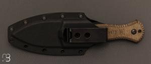  Couteau  " Telum Black " fixe par Bastinelli Création