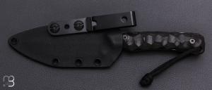   Couteau "Troll Toxifié " fixe par Wildsteer - Pakkawood noir et lame en 14c28