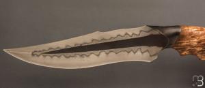  Couteau " Tsavo " de Samuel Lurquin - Acier U10A et bouleau flammé