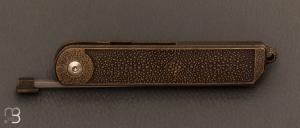 Couteau "Two Saints Tactical" - Galuchat perle Galuchat