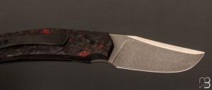  Couteau  "  Liner-lock " custom par Guy Poggetti -Fibre de carbone et elmax