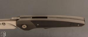    Couteau custom par Bouvier Knives - Bertrand Maxime - Titane / Zirconium et RWL34