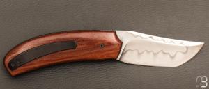    Couteau " custom " par Guy Poggetti - Micarta et lame en acier C130