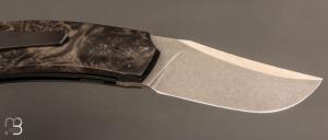  Couteau " custom " par Guy Poggetti - Loupe d'orme stabilisée et Elmax