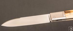   Couteau " custom " par Vincent Lafaye - Mammouth et 14c28n