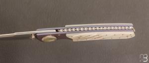    Couteau " custom par Howard Hitchmough - Nacre et lame en RWL34
