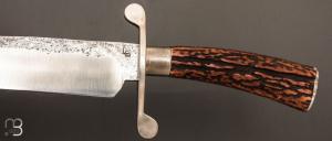     Couteau de chasse par Laurent Gaillard - Bois de cerf sambar et lame en 100C6