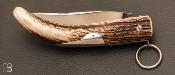 Couteau de chasse Cornillon 14CM Bois de cerf par J. Mongin
