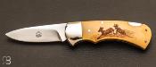 Couteau de poche "Custom Wildlife" Puma Scrimshaw "Chevreuil"