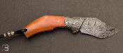 Couteau "SuperBad" custom - Micarta et damas par Franck Souville