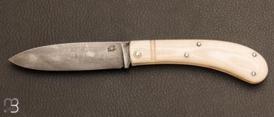  Couteau de poche à cran carré - Micarta blanc - Pierre Henri Monnet