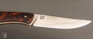   Couteau droit par Nicolas Mestrallet - Atelier du couteau de Vaunaveys - Acier C130 et bois de fer