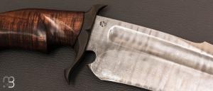 Couteau  " Tsavo " damas et koa custom fixe de Samuel Lurquin
