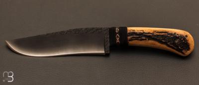 Couteau droit "WKII Tradition" de Winkler Knives - Bois de cerf