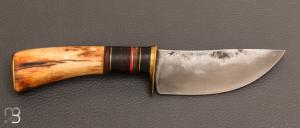Couteau  "  droit  " bois de cerf par Pierre Henri Monnet