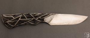 Couteau " fils " fixe par Willy Foulboeuf - La Forge du Monstre - Inox et lame sandwich