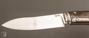    Couteau " Custom " fixe de Camille Sennegon - Fibre de carbone et lame en 80Crv2