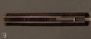 Couteau  "  Front-flipper custom " par Fabrice Delbart - Forge Celtique - Gidgee et Damas