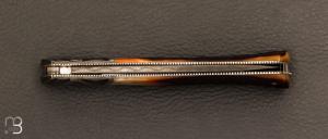   Couteau " Custom Lock Back " de Ken Steigerwalt - Damas et Amber stag 