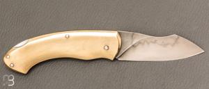    Couteau " lock-back " custom par Silas Coutellerie - Laiton et lame en XC100