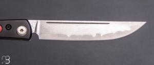   Couteau pliant " steak folding knife Edition limitée " par MCUSTA - aluminium et VG-10 Damas