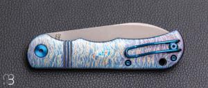 Couteau "slipjoint sheepfoot" par Dreamtech - Titane et lame en VG10 - D4453TF