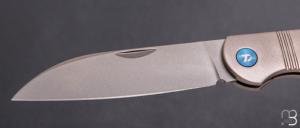   Couteau "slipjoint sheepfoot" par Dreamtech - Titane et lame en VG10 - D4453TG