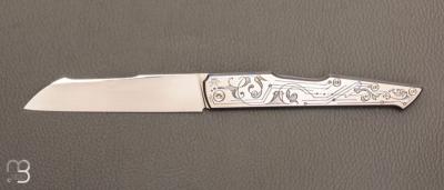    Couteau  " Slipjoint "  custom par Philippe Jourget - Titane et RWL34