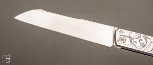    Couteau  " Slipjoint "  custom par Philippe Jourget - Titane et RWL34