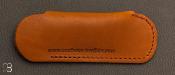 Etui cuir camel pour couteau de poche