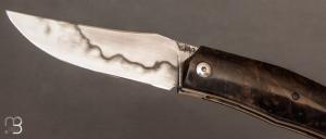 Couteau  " Liner Lock " custom par Maxime Belzunce - Loupe de laurel