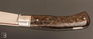  Couteau " Lock Back " custom par Laurent Gaillard - Fibre de carbone et 14c28N