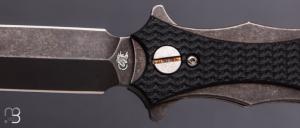    Couteau " Maximus double Edge dagger " par Rick Hinderer - G10 noir et lame en CPM 20CV