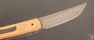 Couteau  "  Sanjo " custom Micarta et Elmax par Guy Poggetti