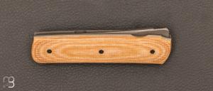 Couteau  "  Sanjo " custom Micarta et Elmax par Guy Poggetti