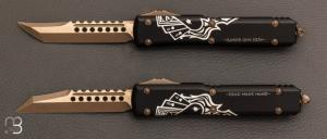 " Set de couteaux Automatique Microtech " - Ultratech® Dead Man's Hand˜ Hellhound® & Warhound™ Signature Series Bronzed Apocalyptic® Standard