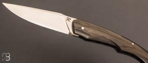Couteau "  Slipjoint " custom par Romain Lopez - Fibre de carbone et RWL-34