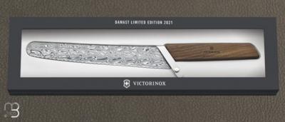 Couteau Victorinox Swiss Modern à Pain Damas Limited Edition 2021 Noyer