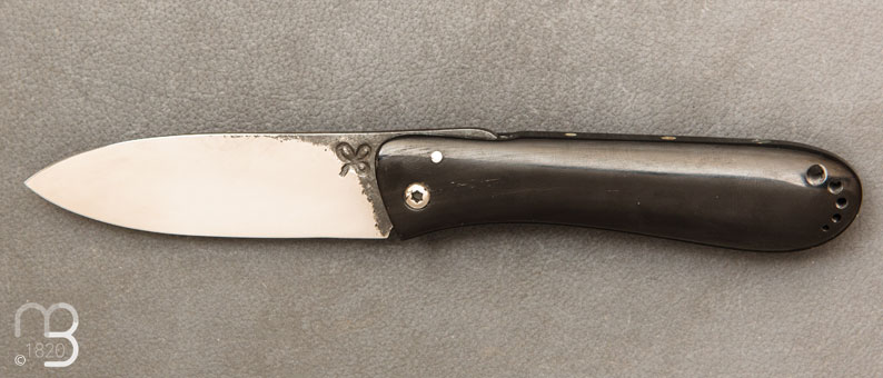 Black horn Ormeau Piedmontese folding knife