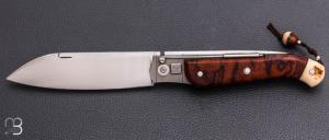   Couteau " Bohémien T-Lock " par Tony Ruot - Bois de fer et RWL34