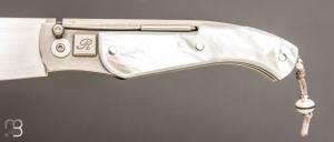   Couteau " Bohémien " par Tony Ruot - Nacre et RWL34