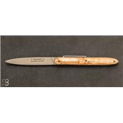 Couteau de poche l'Épicurien Liner 12cm bouleau avec agrafe