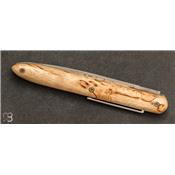 Couteau de poche l'Épicurien Liner 12cm bouleau avec agrafe