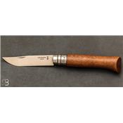 Couteau Opinel N°08 manche noyer - lame acier inoxydable