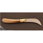 Blond horn Serpette pocket knife